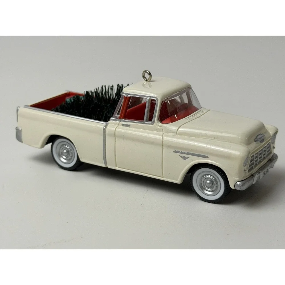 Hallmark 1955 Chevrolet Cameo Truck Ornament White VTG 1996 Keepsake Tree Gift
